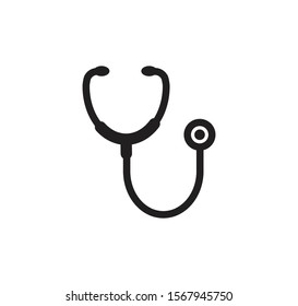 Stethoscope medical icon vector flat style illustration