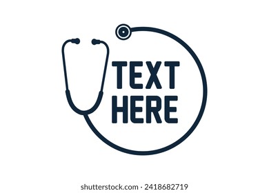 Stethoscope Medical Logo Design, Gesundheitswesen mit Stethoskop, Medizinische Symbole mit Stethoskop-Vektorgrafik, Gesundheitswesen, StethoskoskopIllustration, Heartbeat-Logo