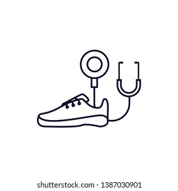 stethoscope medical with shoe sport