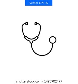 Stethoscope Medical Simple Icon Vector