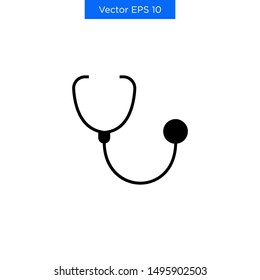 Stethoscope Medical Simple Icon Vector