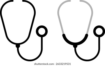 Stethoscope Medical Tool. doctor's diagnostic heart examination.  medical equipment stethoscope. signify diagnostic healthcare
