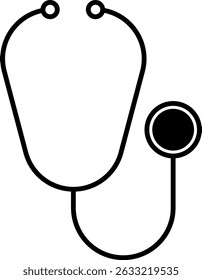 Stethoscope Medical Tool. doctor's diagnostic heart examination.  medical equipment stethoscope. signify diagnostic healthcare
