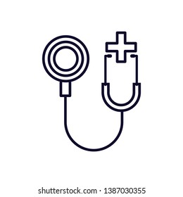 stethoscope medical tool isolated icon