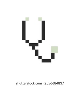 stethoscope medical tool pixel art