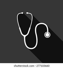 Stethoscope - medical vector icon