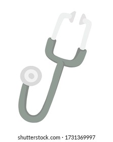 stethoscope medicine element icon on white background treatment doctor vector isolate illustration subject profession temperature for design