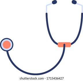 Stethoscope medicine equipment. Diagnostic treatment clinical cardiology tool