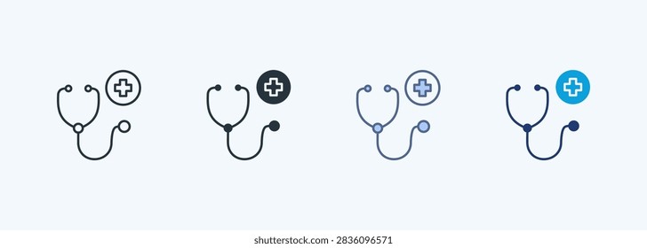 Stethoscope Multiple Style Icon Collection