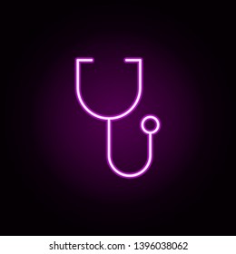 stethoscope neon icon. Elements of Minimal universal theme set. Simple icon for websites, web design, mobile app, info graphics