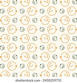 Stethoskop auffällig trendige mehrfarbige Wiederholungsmuster Vektorillustration Hintergrund Design