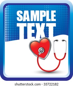 stethoscope on heart on grunge style background