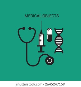 stethoscope on red background vector art