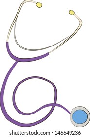 Stethoscope on white background