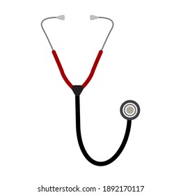 Stethoscope on white background, sign for design, vector illustration
