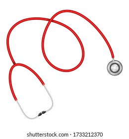 Stethoscope on a white background. Vector illustration.