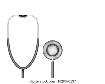 Stethoscope on a white background. Vector illustration.