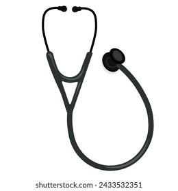 stethoscope on white background. vector illustration.  