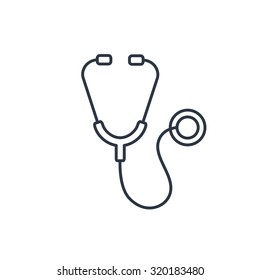 Stethoscope Outline Icon 