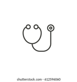 stethoscope outline icon vector