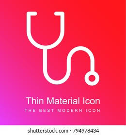Stethoscope outline variant red and pink gradient material white icon minimal design