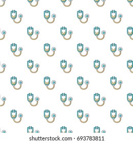 stethoscope pattern in cartoon style. Seamless pattern vector illustration