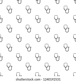 Stethoscope pattern seamless vector repeat geometric for any web design
