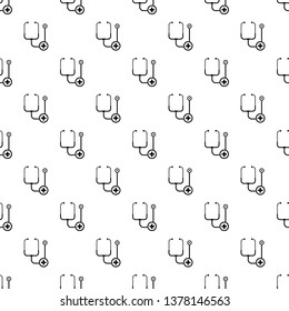 Stethoscope pattern seamless vector repeat geometric for any web design