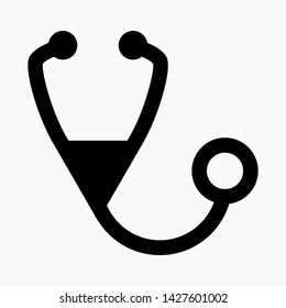 Stethoscope or phonendoscope isolated minimal single flat linear icon for application and info-graphic. Commercial line vector icon for websites and mobile minimalistic flat design.