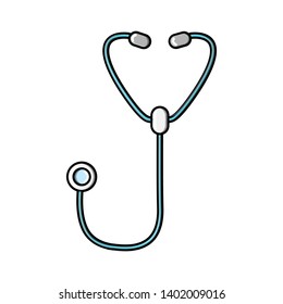 Stethoscope, phonendoscope medical to listen to the lungs and examine the patient's heart by a general practitioner icon on a white background. Vector illustration