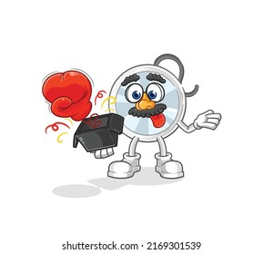 the stethoscope prank glove in the box. cartoon mascot