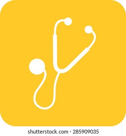Stethoscope, pulse, instrument icon vector image. Can also be used for healthcare and medical. Suitable for mobile apps, web apps and print media.