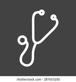 Stethoscope, pulse, instrument icon vector image. Can also be used for healthcare and medical. Suitable for mobile apps, web apps and print media.