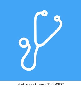 Stethoscope, pulse, instrument icon vector image. Can also be used for healthcare and medical. Suitable for mobile apps, web apps and print media.