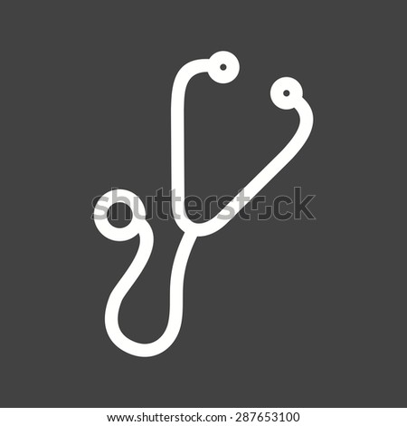 Stethoscope, pulse, instrument icon vector image. Can also be used for healthcare and medical. Suitable for mobile apps, web apps and print media.