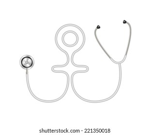 Stethoscope in shape of female symbol