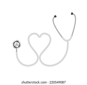 Stethoscope in shape of heart 