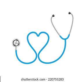 Stethoscope in shape of heart 