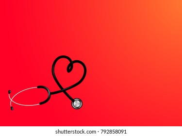 Stethoscope in shape of heart