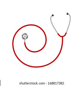 Stethoscope in shape of spiral