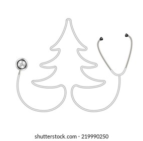Stethoscope in shape of tree