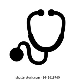 Stethoscope sign icon vector. Doctor illustration logo white isolated background. 