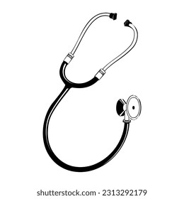 Stethoscope sign icon. Vector illustration of medical doctor.