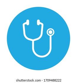 stethoscope sign medical icon vector