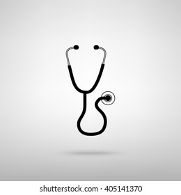 Stethoscope sign. Vector illustration