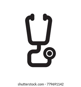 Stethoscope simple icon. Vector illustration, EPS 10.