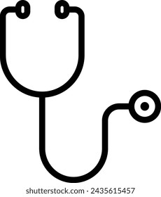 Stethoscope simple medical vector icon
