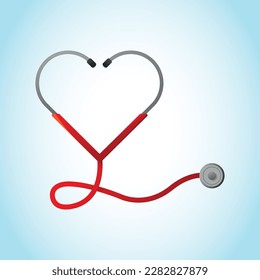 Stethoscope simple vector illustration. Health related icon.