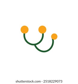 stethoscope smile medication logo design concept