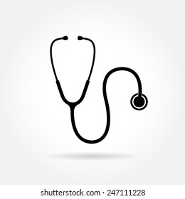 Stethoscope or steth - medical vector icon